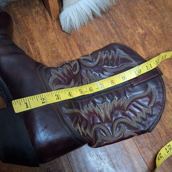 Laredo Brown Cowboy Western Leather Sitched Boots 11.5 D - Picture 10 of 11
